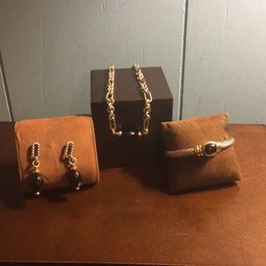David Yurman Set! Black and Sterling Silver